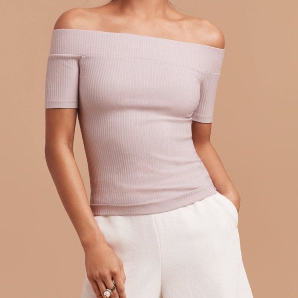 NWOT Wilfred Lavender/mauve off shoulder top